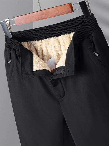 Зимний ремень, мужские бархатные удерживающие тепло штаны для пожилых людей, для среднего возраста, увеличенная толщина