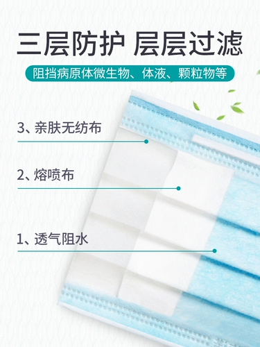海氏海诺 50 отдельная упаковка медицинских хирургических масок отдельно упакованные одноразовые медицинские защиты