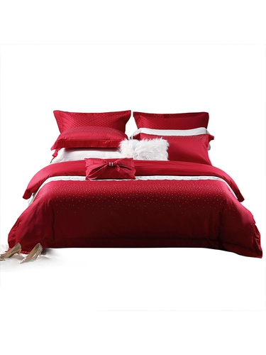 水星 Домашний текстиль 60 свадебных фестивалей, Синьцзян хлопковой длинный западный хлопок двойной романтичный набор из четырех человек Элтини