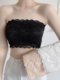 Bust anti-exposure tube top bra for small breasts gathered lace non-slip breathable thin invisible strapless inner chest wrap
