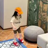 Летний комплект для отдыха, детская мультяшная футболка с коротким рукавом, штаны