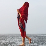 Шелковый шарф женский весенне-осенний, пустынный, для путешествий, солнцезащитное полотенце, этнический стиль, чайная карта, шарф с соленым озером, большой красный марлевый шарф Цинхай