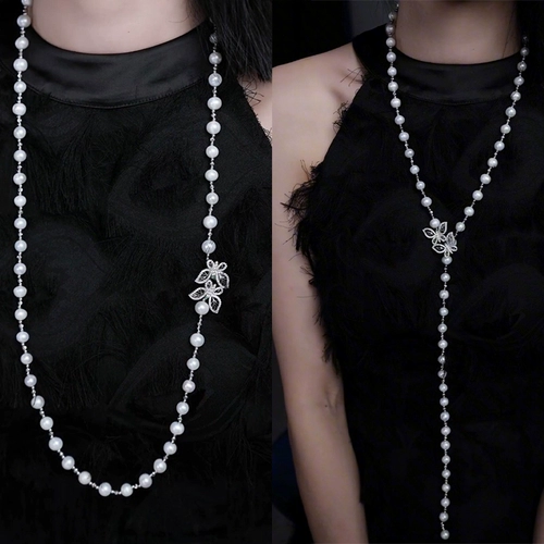 Аксессуары, серебряная застежка, свитер из жемчуга, бусины, аксессуар, DIY