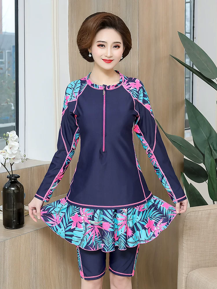 Split swimwear, set for elderly, 2022 collection, plus size, for middle age
