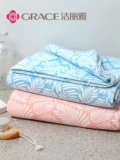Хлопковое полотенце, марлевое прохладное одеяло для сна, тонкая детская простыня