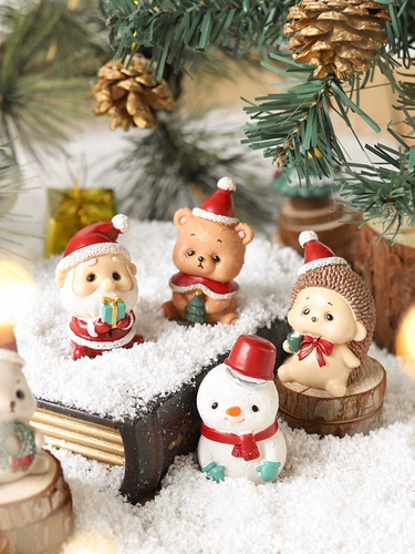 Креативная мини-елочка из смолы, маленькие украшения в виде животных, рождественские подарки для пожилых людей, подарки для подруг