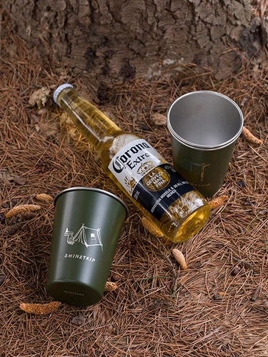 Дорожный портативный комплект для кемпинга из нержавеющей стали, кофейная чайная чашка для путешествий, нержавеющая сталь AISI 304