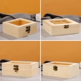 Прозрачная стеклянная настольная деревянная коробка, коробка для хранения, набор, подарочная коробка, коробочка для хранения