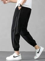 Шелковые тонкие летние трендовые универсальные спортивные штаны для отдыха, коллекция 2021