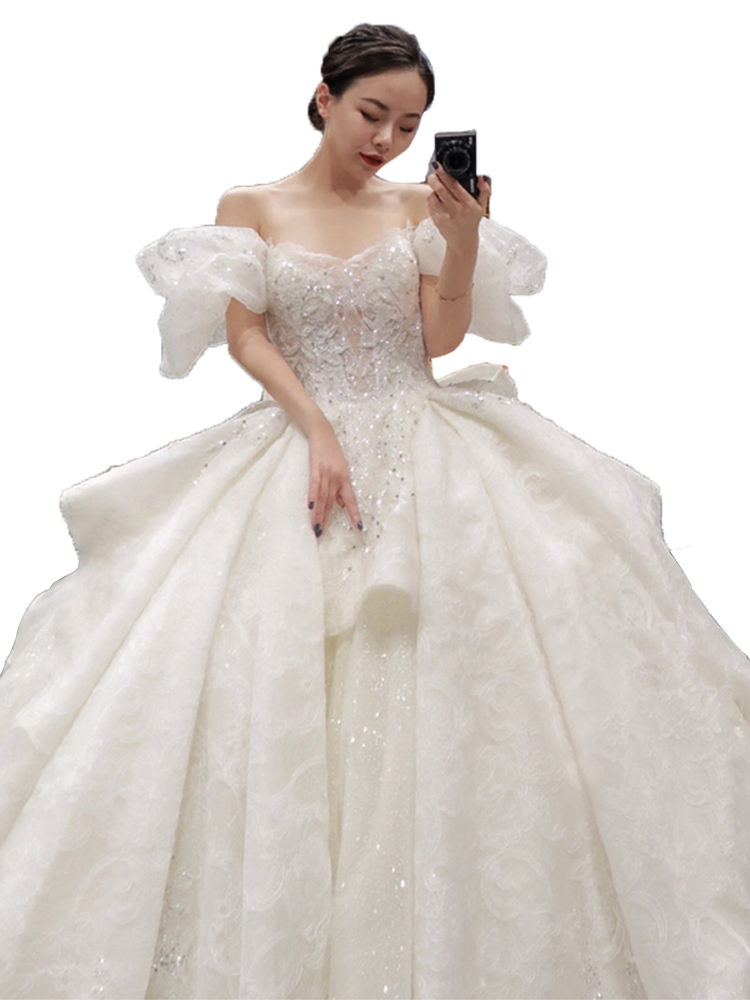Wedding dress for pregnant, 2023 collection, high-quality style, open shoulders, V-neckline, plus size, 2022 Wedding dress for pregnant, 2023 collection, high-quality style, open shoulders, V-neckline, plus size, 2022