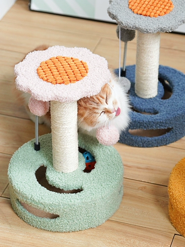 Подсолнечник для кошки подсолнечник, маленькая игрушка для кошек, кошачье кошачье дерево интегрированное кошачье кошачье кошачья кошка, захватывающая кошачья колонна кошачья принадлежности