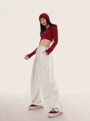 Cbxlab хип-хоп трендовый брендовый волнистый джазовый танцевальный укороченный топ женский весенний американский обтягивающий танцевальный тренд с длинными рукавами