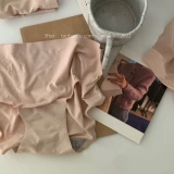 Кофейное дышащее комфортное нижнее белье для йоги, средняя посадка