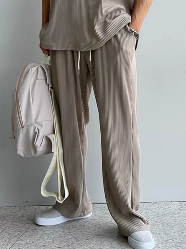 Шелковые штаны, быстросохнущий жилет, в корейском стиле, свободный прямой крой