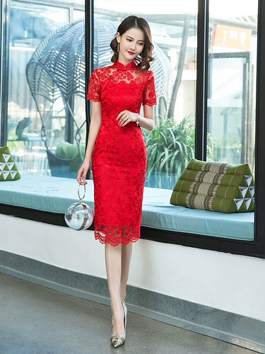 Свадебное платье, летнее ципао, легкая летняя кружевная юбка для матери