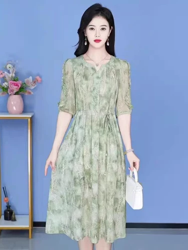 Летнее небольшое платье, элитная юбка для матери, яркий броский стиль, цветочный принт