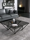 心域 Упрощение закаленного стеклянного журнального столика. Современная гостиная в скандинавском творческом чайном столе.