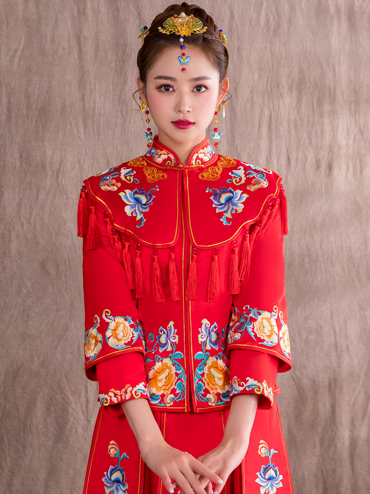 Suhe traditional wedding dress suitable for men and women, winter set for bride for pregnant, 2019, Chinese style, plus size