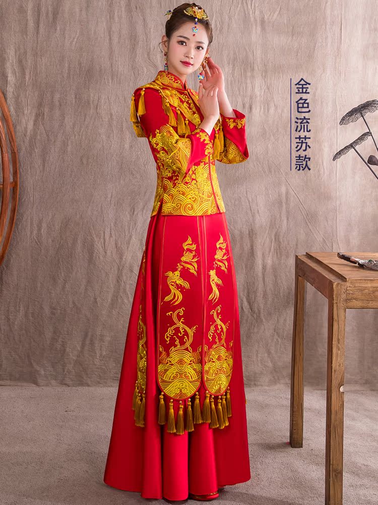 Suhe traditional wedding dress suitable for men and women, winter set for bride for pregnant, 2019, Chinese style, plus size