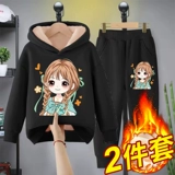 Бархатный лебедь, осенний демисезонный спортивный детский комплект, зимний пуховик, увеличенная толщина