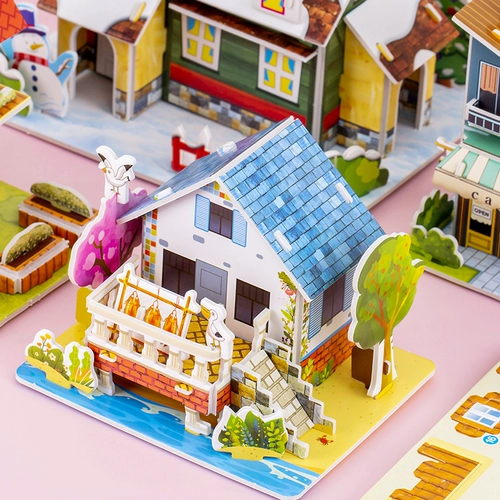 Трехмерная мультяшная головоломка для школьников, интеллектуальная игрушка, DIY, в 3d формате, подарок на день рождения, 3-6 лет, раннее развитие