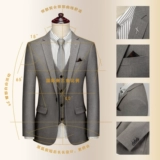 Мужской модный комплект, платье, классический костюм в английском стиле, облегающий крой, в британском стиле, 3 предмета