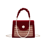 Горный чай, красные свадебные туфли, набор, сумка через плечо из жемчуга для невесты