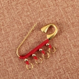 Плетеный аксессуар ручной работы, мультяшная креативная подвеска для влюбленных, детская булавка, браслет из красной нити