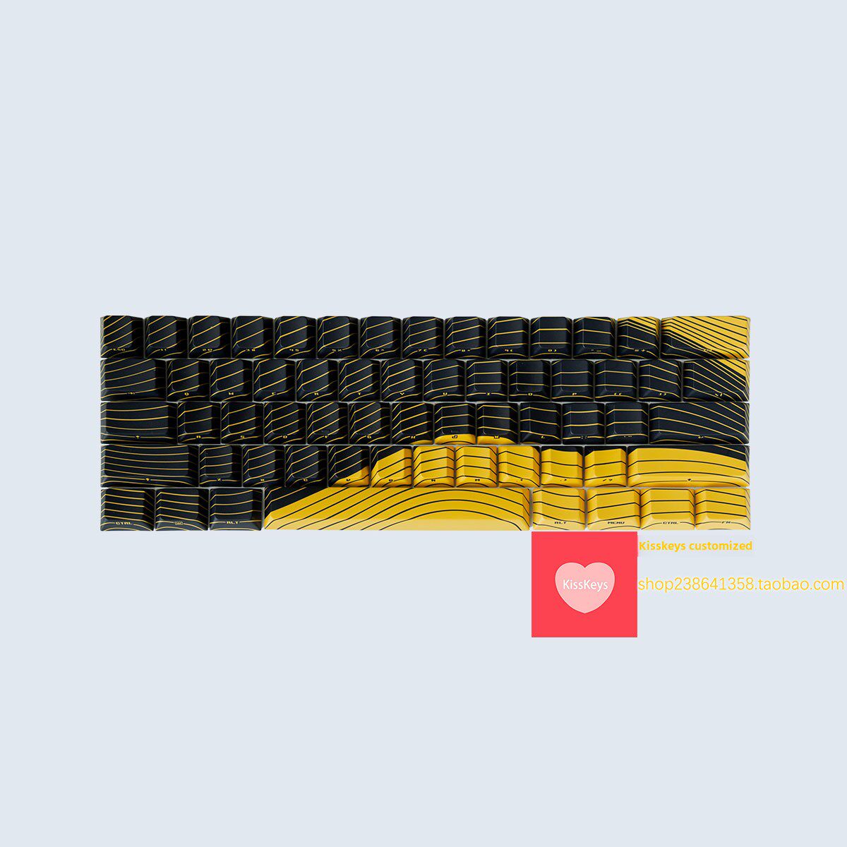 Wooting 60HE/60HE+ официальные позитивные версия Пятисторонняя сублимация красителя ПБТ гравированный с одной стороны желтая крапинка принт keycap