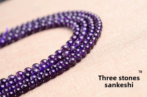 Натуральные бусины с аметистом, украшение-шарик, натуральный аксессуар, DIY