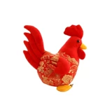 Праздничнная красная плюшевая игрушка, тряпичная кукла, петух, подарок на день рождения