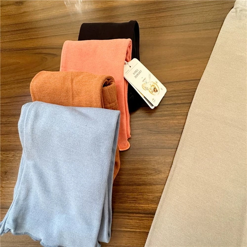 № 1, мягкие немецкие бархатные теплые леггинсы для девочек, коллекция кружевного стиля, размеры 90–160