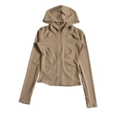 Одежда для йоги, куртка, приталенный спортивный быстросохнущий лонгслив с капюшоном для спортзала