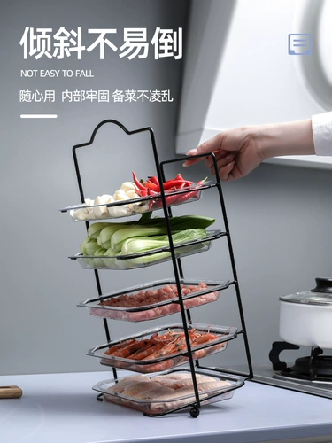 Кухня подготовка столешницы, посадочные полки домохозяйственные многослойные настенные настенные блюда с настенной сеткой, блюда, блюда, артефакты хранения