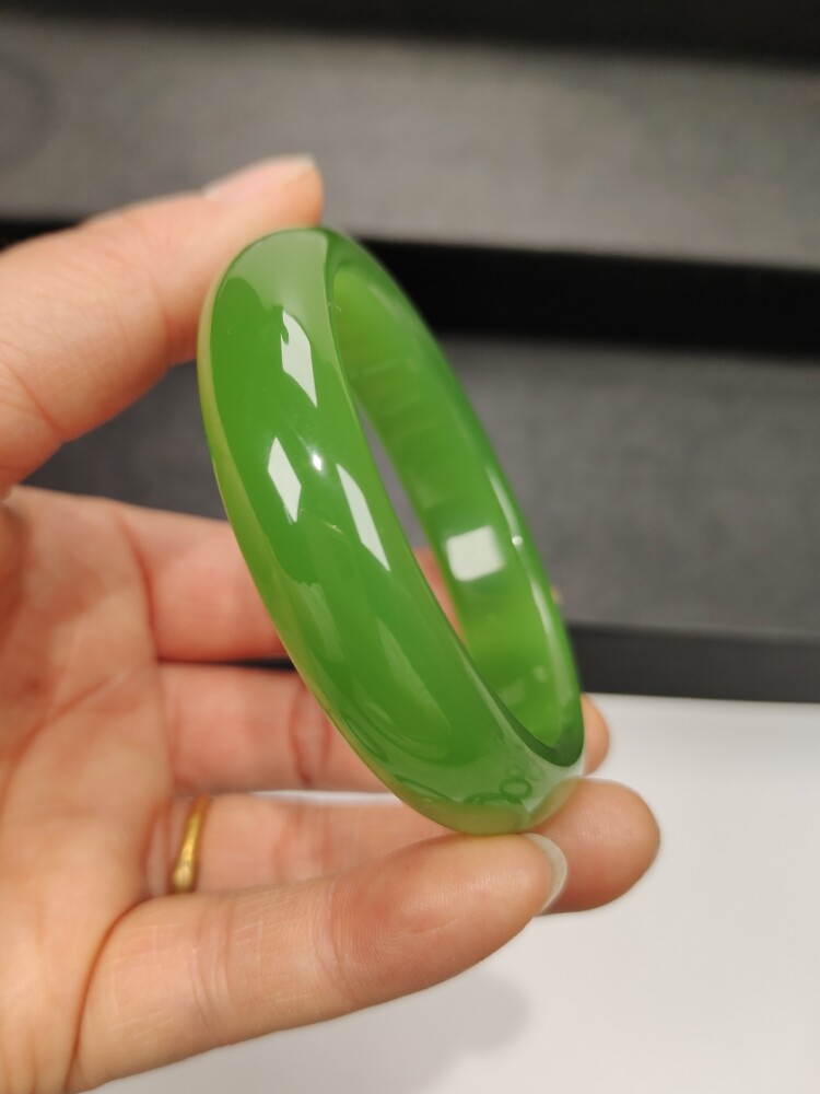 Зеленый Jasper, стеклянный браслет