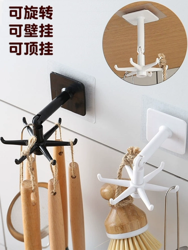 Вращение отверстия -без крюка -кухонный крючок держатель крепкого липкого клей.