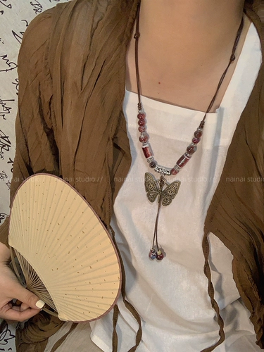 Этнический керамический свитер, подвеска, бусины, аксессуары, стиль бохо, китайский стиль, этнический стиль