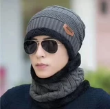 Мужской зимний защищающий от холода шарф, защитная шерстяная вязаная шапка, ветрозащитный велосипед