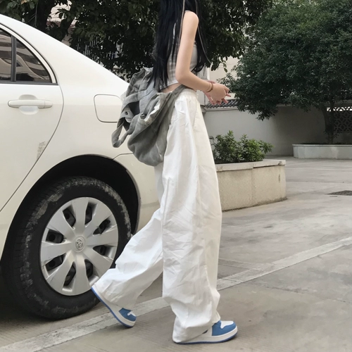 Весенние японские штаны, 2025 года, свободный прямой крой