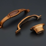 Ручки ящиков из европейской желтой бронзы, накладные дверные ручки гардероба, современные простые шкафы, шкафы, керамическая фурнитура