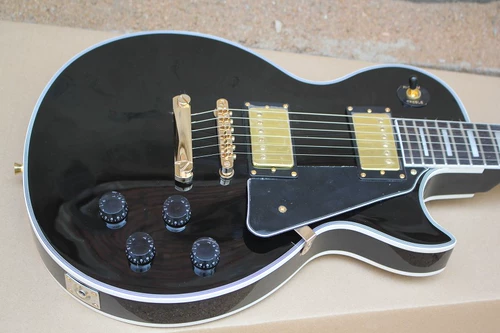 Flyoung электрогитара Черно -белая золотая пикап