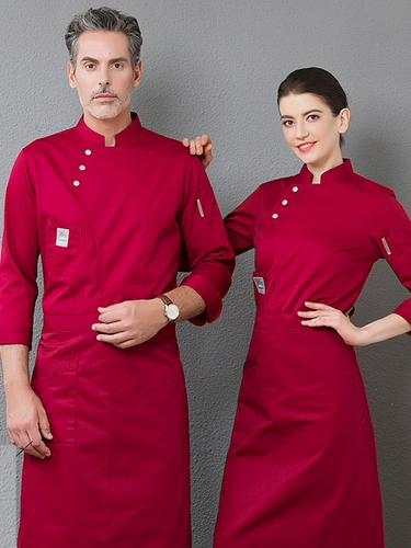 Шеф-повара Работа в одежде мужская зимняя выпечка с длинными рукавами и трубопровод