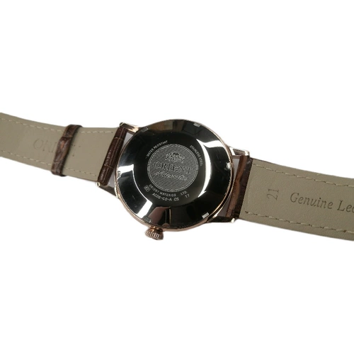 Японские механические швейцарские часы, акриловый циферблат, золотой корпус, ремень, календарь, полностью автоматический