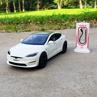 Тесла, легкосплавный автомобиль, модель автомобиля, игрушка, игрушечная машина, металлический декор, масштаб 1:24, звуковая система
