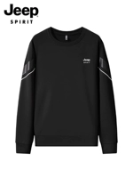 JEEP SPIRIT Мужская толстовка для отдыха, лонгслив, оверсайз, осенняя, круглый воротник