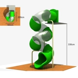 Пластиковая водная дорожная горка для детского сада с аксессуарами, делается под заказ