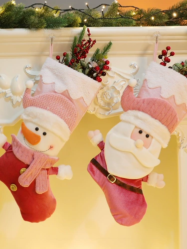 Рождественские носки для пожилых людей, декор, подвеска, подарок на день рождения