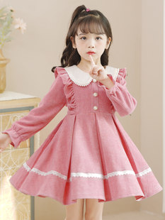Girls Spring and Autumn Dresses 2025 New Autumn Fashion Autumn and Winter Girls Princess Dresses Children's Clothes Autumn Dresses