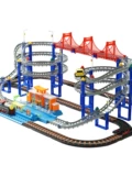 Поезд, электрический комплект с рельсами, транспорт для экспериментов, школьная головоломка, игрушка