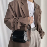 Минималистичная коробка подходит для мужчин и женщин, трендовая сумка на одно плечо для отдыха, в корейском стиле